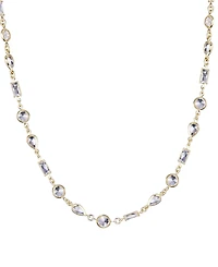 Adornia Gold Crystal Mixed Shape Necklace