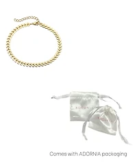 Adornia Gold Adjustable Fishtail Chain Anklet