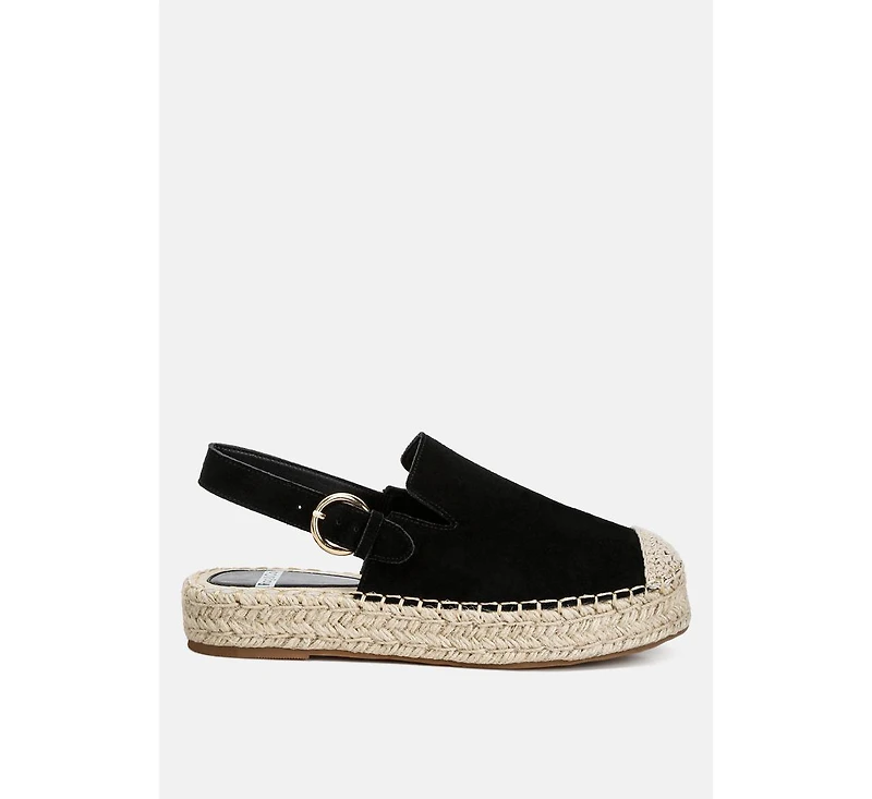 Affie Genuine Suede Slingback Strap Espadrilles Women