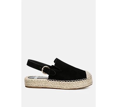 Affie Genuine Suede Slingback Strap Espadrilles Women