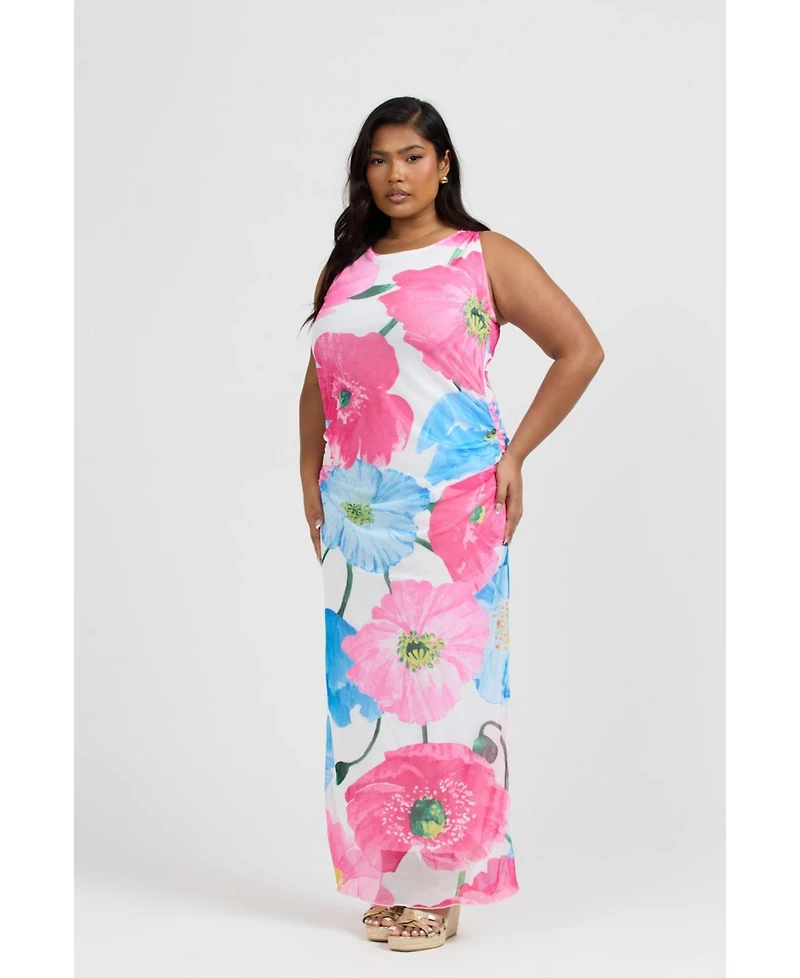 Fashion-szn Curve Women's Mesh Maxi Dress