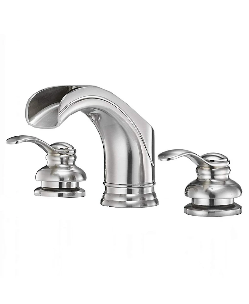 Greenspring 8 in. Waterfall Widespread 2-Handle Bathroom Faucet In Brushed Nickel