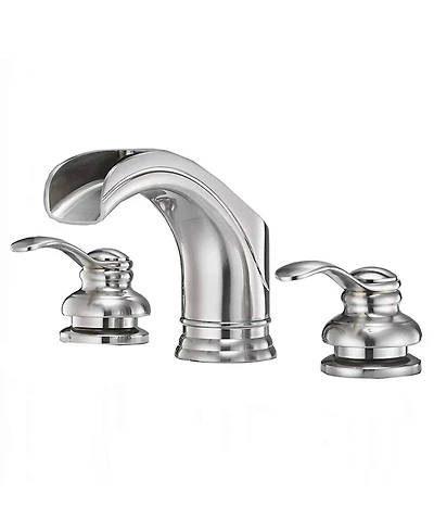 Greenspring 8 in. Waterfall Widespread 2-Handle Bathroom Faucet In Brushed Nickel