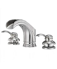 Greenspring 8 in. Waterfall Widespread 2-Handle Bathroom Faucet In Brushed Nickel