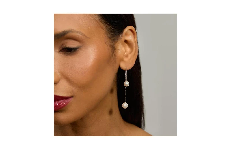 Lucy Quartermaine Double Pearl Earrings