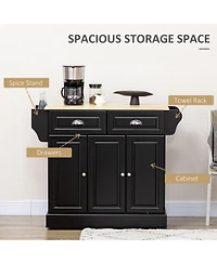 Slickblue Stylish Kitchen Storage Cabinet with Shelves for Pantry and Dining Room Storage