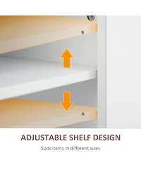 Slickblue Contemporary Kitchen Storage Cabinet with Large Shelves for Pantry and Dining Essentials