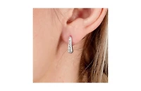 Lucy Quartermaine Skinny Drip Studs with white topaz