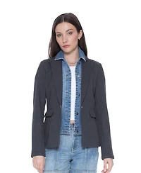 Blue Revival Women's Helen Removable Denim Insert Knit Blazer