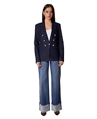 Blue Revival Women's Helen Rinse Blazer with Removable Grey Hoodie Insert
