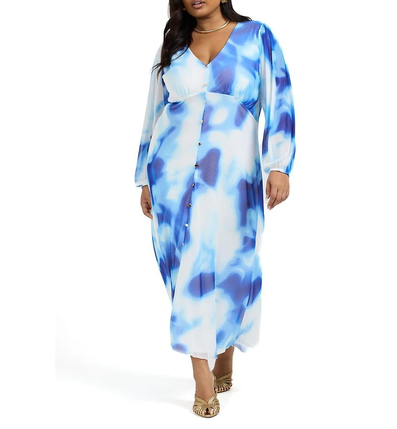 Fashion-szn Curve Plus Mix Print Maxi Dress