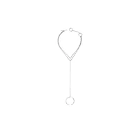 Lucy Quartermaine Skinny Drip Hand Chain with White Topaz