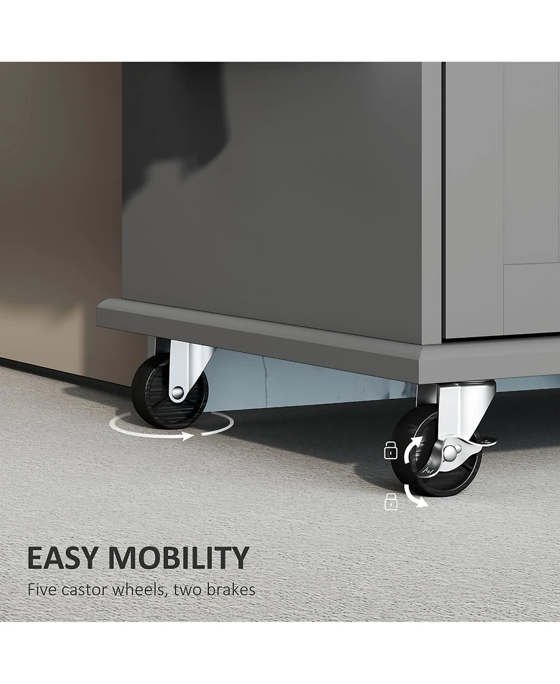 Tall Stylish Kitchen Storage Cabinet with Shelves for Pantry and Kitchen Storage