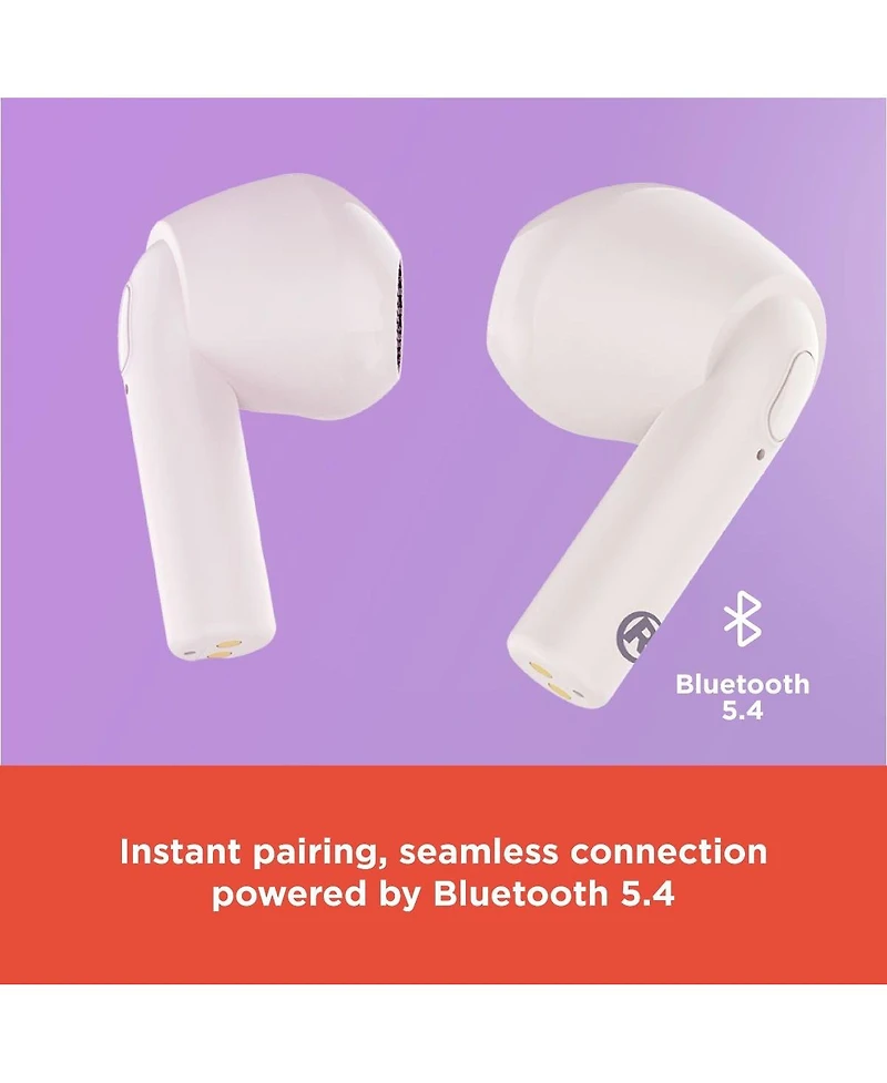 RadioShack Transparent Case Tws Earbuds, White, IPX5, Bluetooth 5.4, Noise Cancelling 3304410