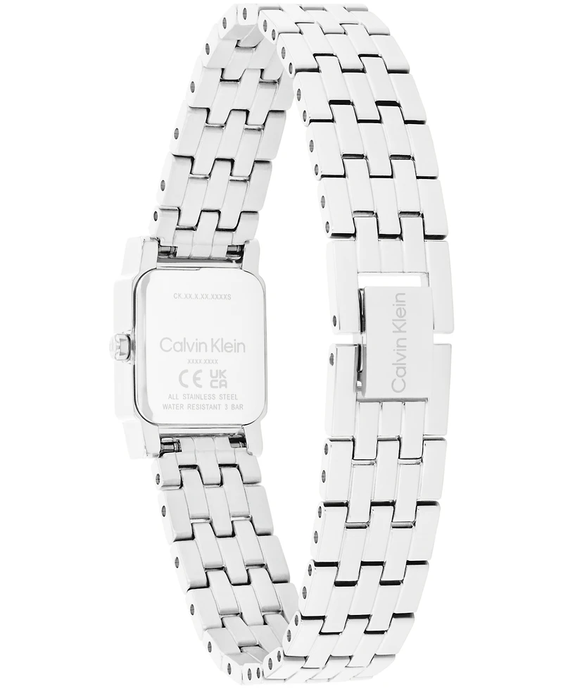 Calvin Klein Women's Poise Silver Tone Stainless Steel Bracelet Watch, 16mm