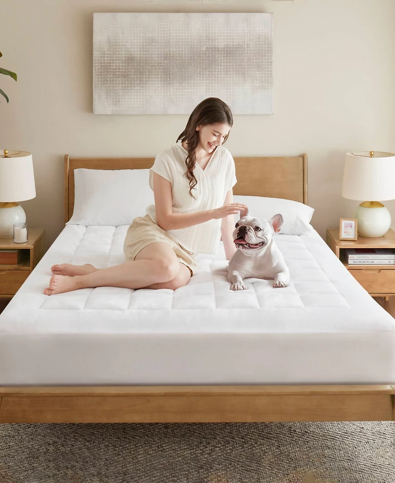 Madison Park Cloud Soft Plush Waterproof Mattress Pad