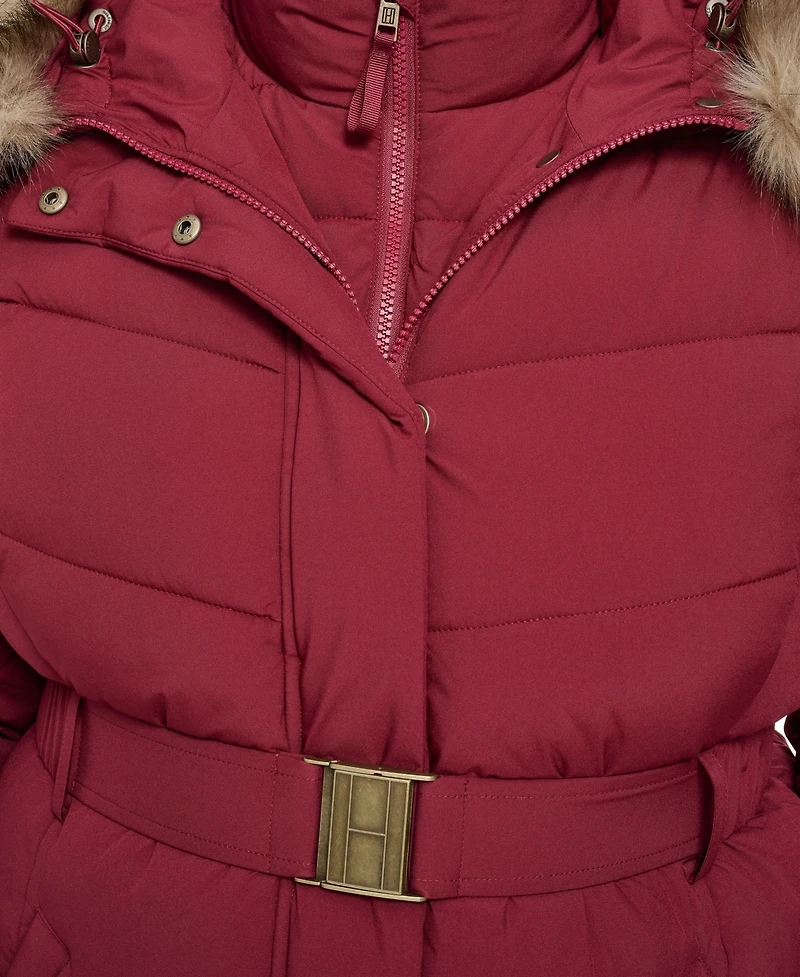 Tommy Hilfiger Plus Hooded Puffer Coat