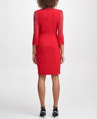 Calvin Klein Women's Bling Sleeve Sheath Dress