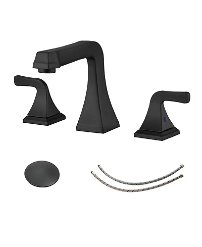 Greenspring 8 in. Widespread Double Handle Bathroom Faucet With Pop-up Drain Assembly