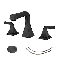 Greenspring 8 in. Widespread Double Handle Bathroom Faucet With Pop-up Drain Assembly