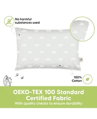 1pk Toddler Pillow, Soft Organic Cotton Pillows for Sleeping, 13X18 Kids Pillow