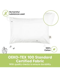 1pk Toddler Pillow, Soft Organic Cotton Toddler Pillows for Sleeping, 13X18 Kids Pillow