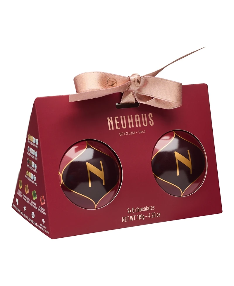 Neuhaus Holiday Christmas Ornament Chocolate Box, 12 Pieces