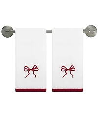 Avanti Christmas Bows Cotton -Pc. Fingertip Towel Set