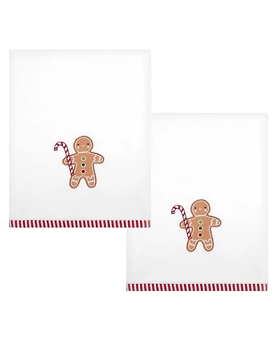 Avanti Gingerbread Man Cotton 2-Pc. Bath Towel Set, 52" x 27"