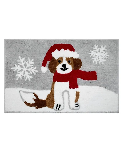 Avanti Puppy Santa Polyester Bath Rug, 20" x 32"