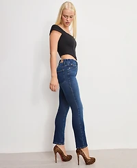 Good American Women's Dolly Joleans Straight Leg Jeans, Regular and Plus