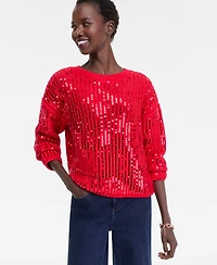 I.n.c. International Concepts Women's Bold Sequin Sweater, Macy's Exclusive