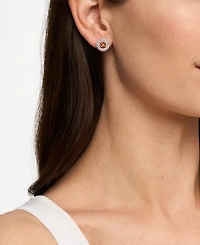 Michael Kors Cubic Zirconia Logo Stud Earrings