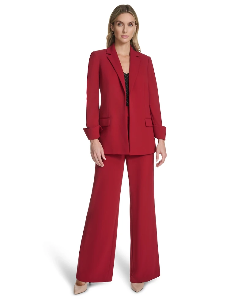 Calvin Klein Women's Notch Lapel Open-Front Jacket