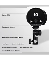 Profoto B10X Off Camera Flash Head Bundle with Flashpoint Pro Air-Cushioned Heavy-Duty Light Stand (Red, 9.5