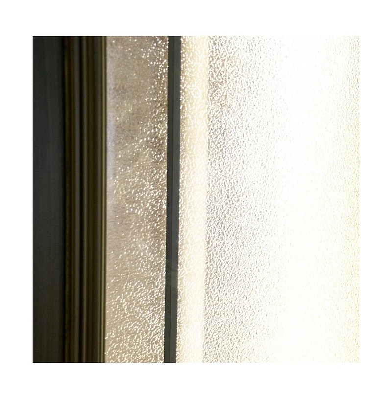 Chic Crate 36"x80" Fiberglass Front Door with Frosted Glass, Vinyl Frame Included