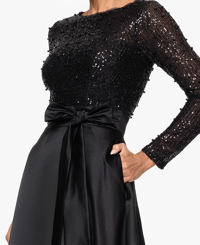 Xscape Women's Long Sleeve Ball Gown | MainPlace Mall