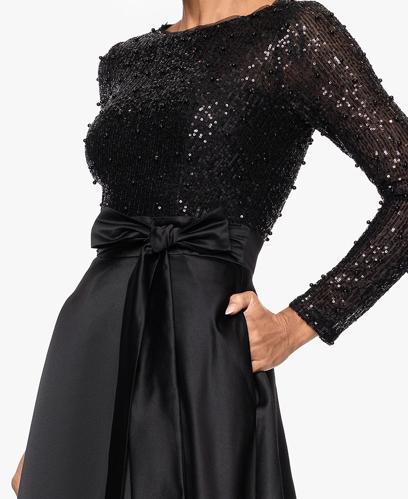 Xscape Women's Long Sleeve Ball Gown