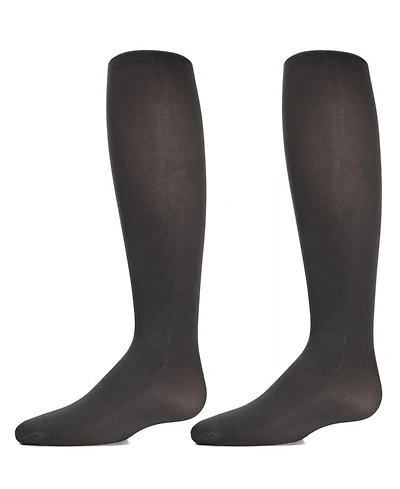 Memoi Girls' 2 Pair Pack Essentials Nylon Tights