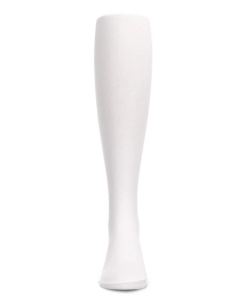 Memoi Girls Sweet Heart Flocked Opaque Tights