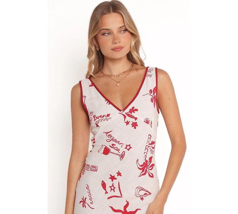 Petal and Pup Women's Fleur Mini Dress - Red