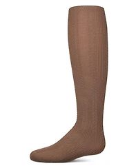 Memoi Girls Ribbed Cotton Rich Multi-Arrow-Patterned Sweater Tights