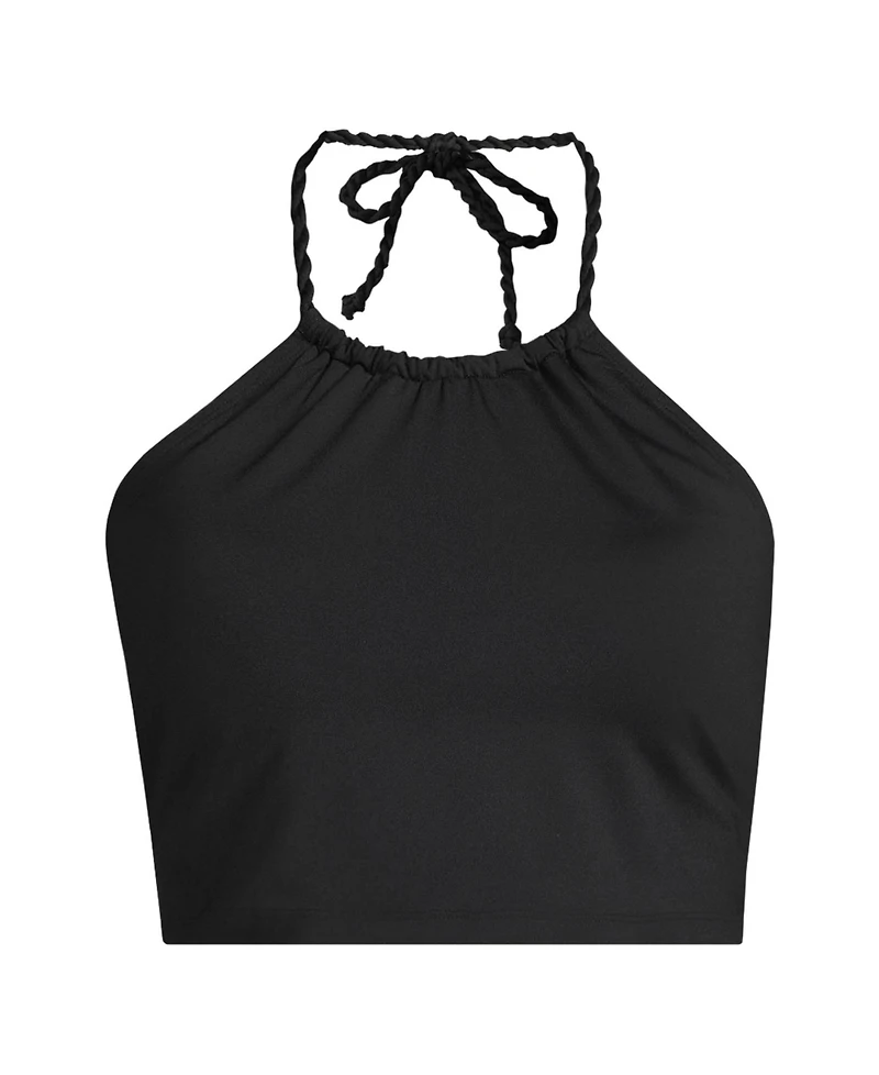 Lands' End Women's High Neck Halter Bikini Top