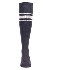 Memoi Big Girls Marled Ribbed Stripe Cotton Blend Knee High Socks