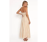 Petal and Pup Women's Luisa Midi Dress - Brown Stripe