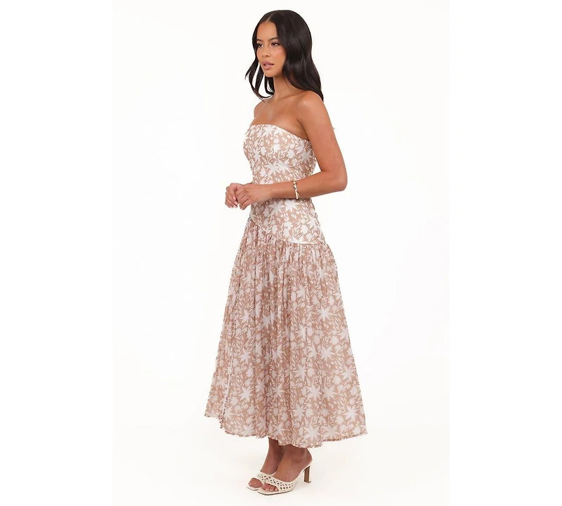 Petal and Pup Women's Nyx Strapless Maxi Dress - Mocha