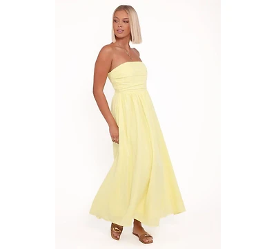 Petal and Pup Women's Kayt Strapless Dress - Butter Yellow