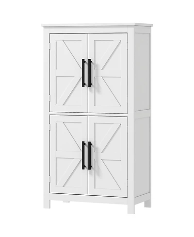 Bathroom Floor Cabinet with Ample Storage for Towels and Bathroom Essentials