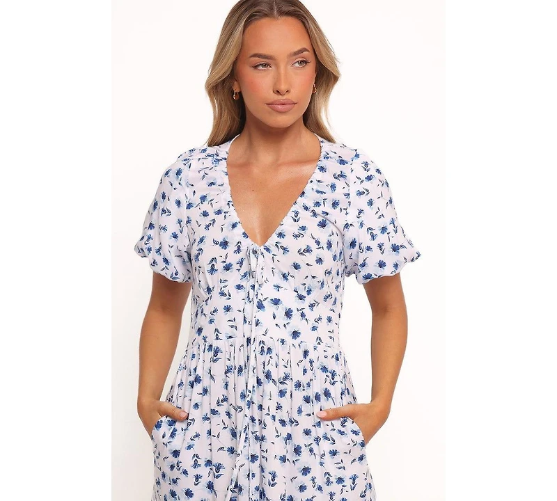 Petal and Pup Women's Roberts Maxi Dress - Blue Ditsy Floral