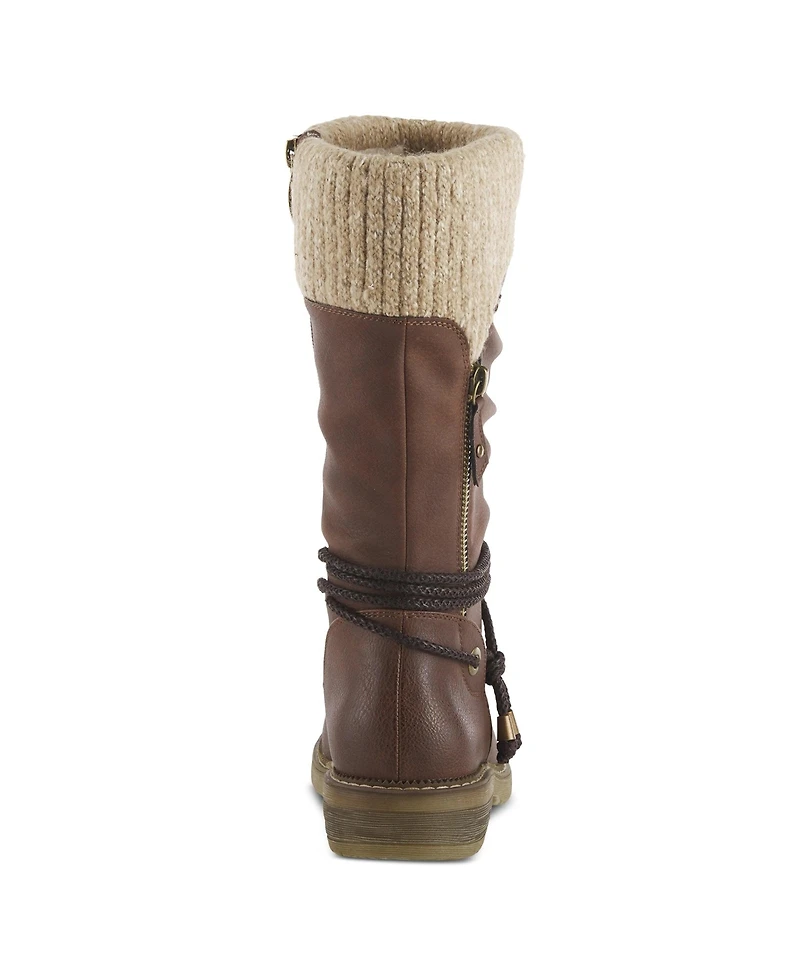 Spring Step Acaphine Water-Resistant Booties with Faux Shearling Lining